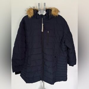 Wantdo Women’s Plus Size Winter Hooded Jacket Navy Blue Size 5X New with Tags